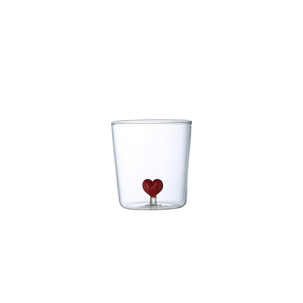 Heart water glasses 300ml - set of 4