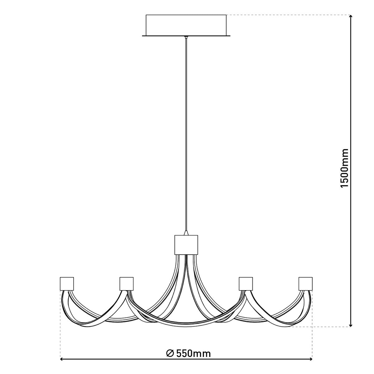 LED-pendellampa "FESTOS"