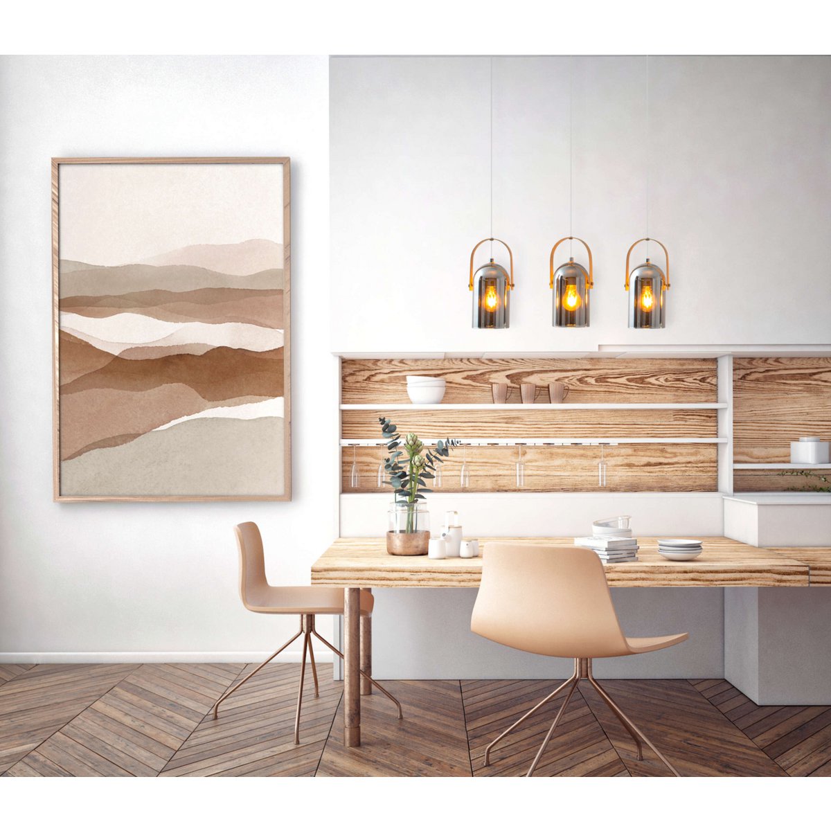 3-pack pendellampa "VIDRIO" l: 58cm