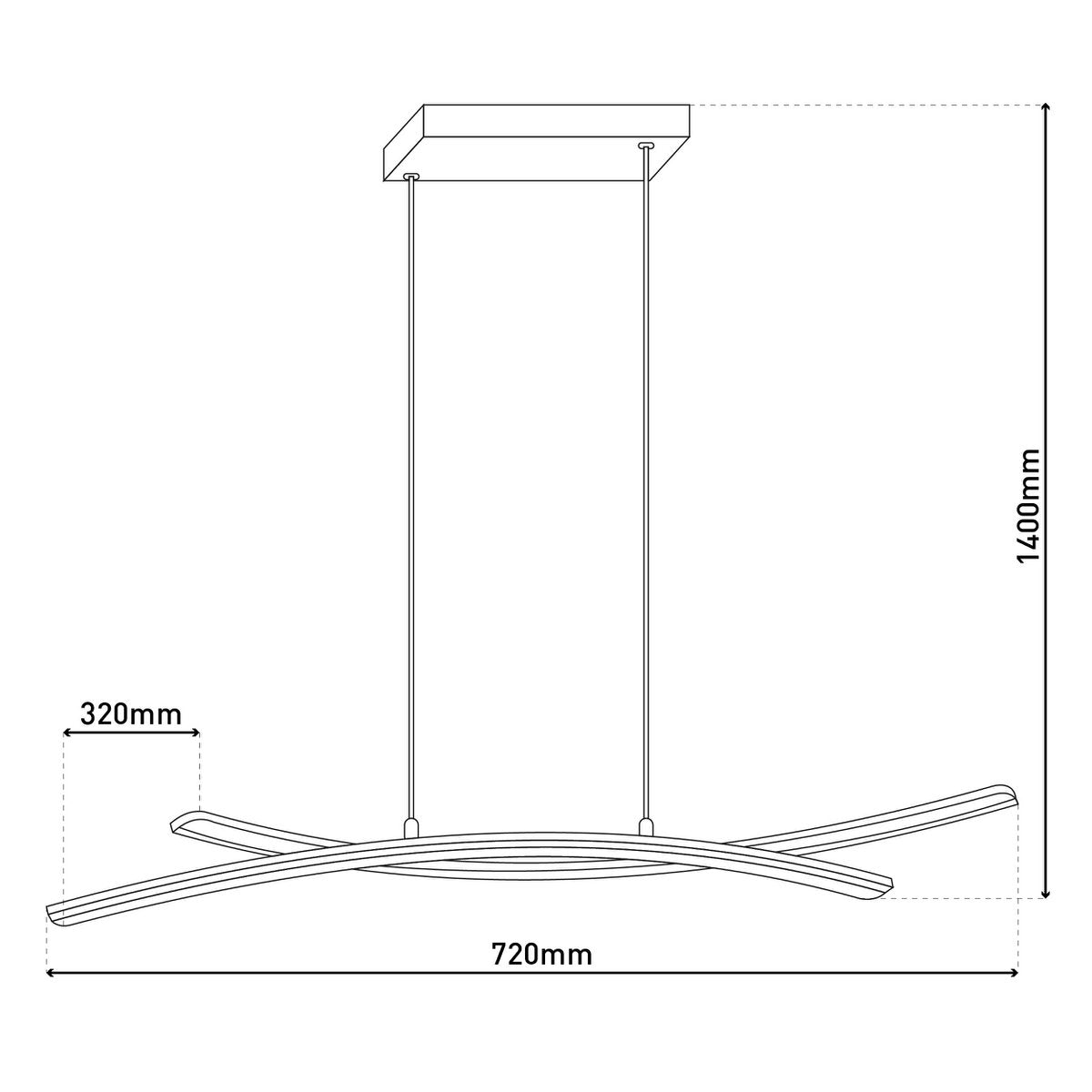 LED pendant light "Theo"