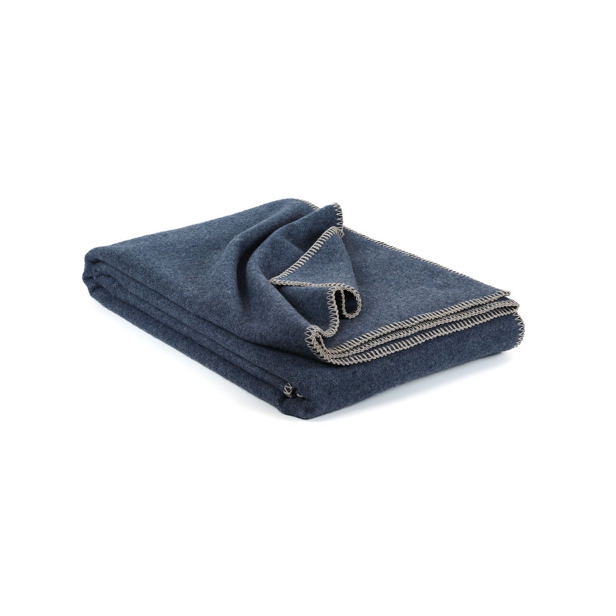 Soft Cashmere & Merino wool blanket LUMA SOFT single-dark blue