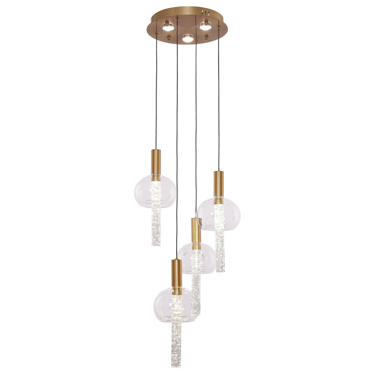 Hanging lamp Tubey Copper Gold | 4 - 30 cm