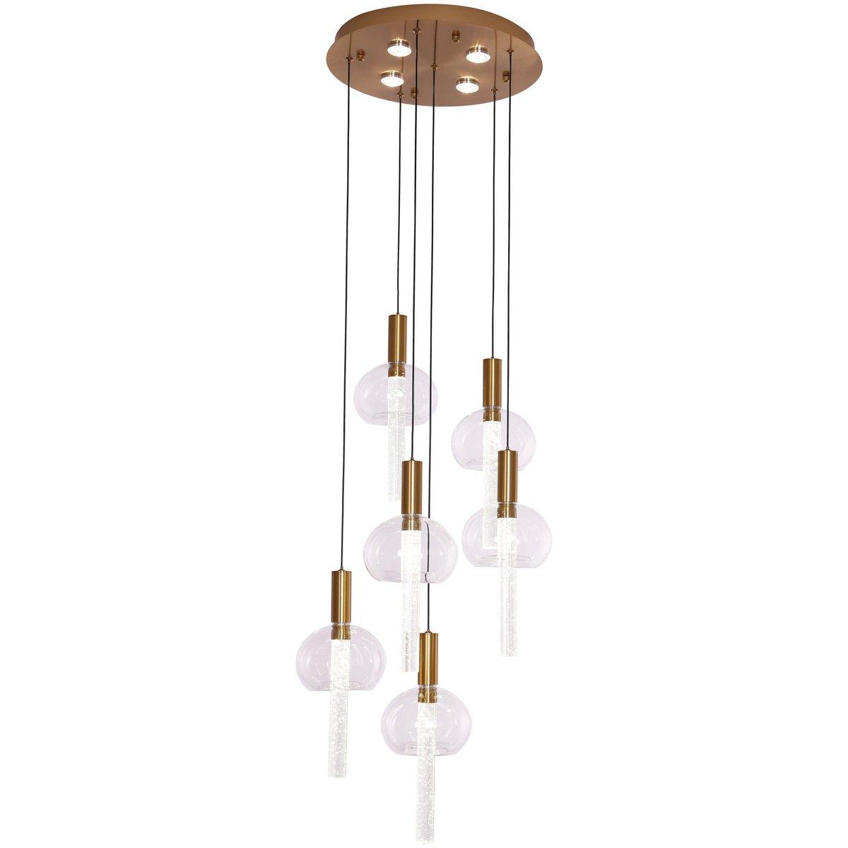 Hanging lamp Tubey Copper Gold | 6 - 40cm