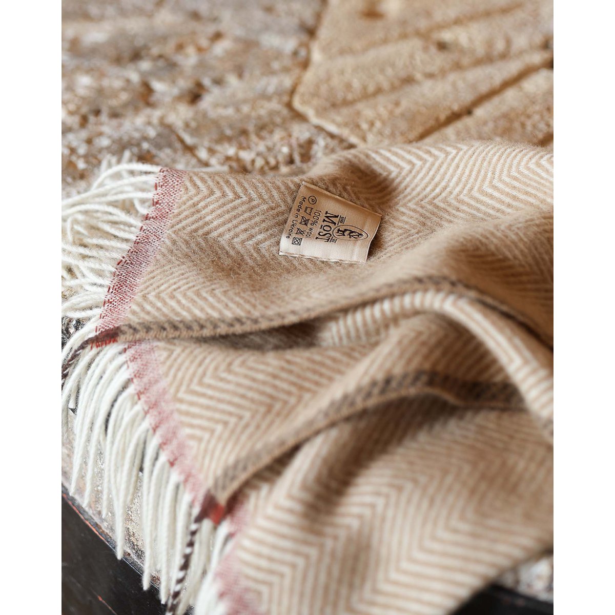Wool Throw Blanket Denver Crema