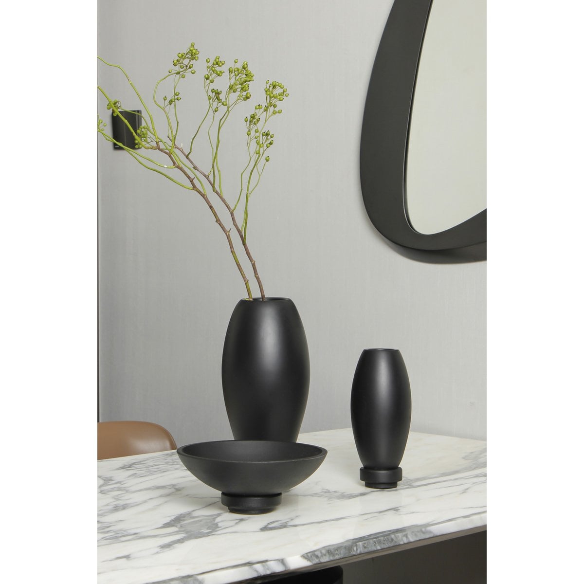 Modern nano cement vase, innovative design. RUD30BK