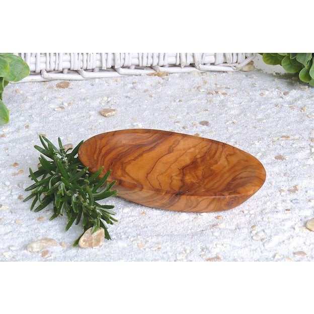 Medium oval bowl approx. 15 - 17 cm x 9 x 4 cm made of olive wood