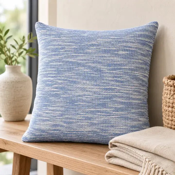 Dusty Blue – Cushion Cover / Kussenhoes – Woven Cotton-Look Style – 45×45 cm – Urbane Hide