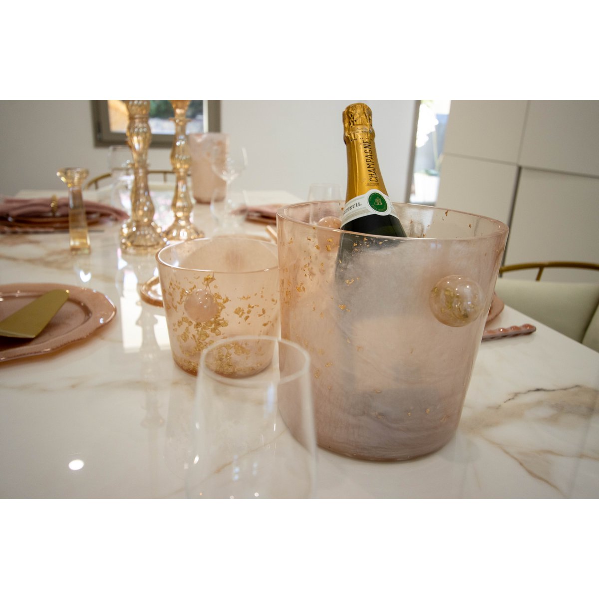 Champagnekylare hink i harts 20x20x20cm