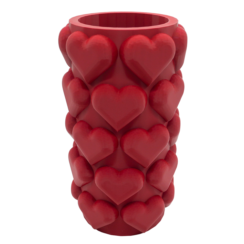 Luvé 3D-vas – 3D-printad vas – Hållbar PLA – Lämplig för konstgjorda blommor