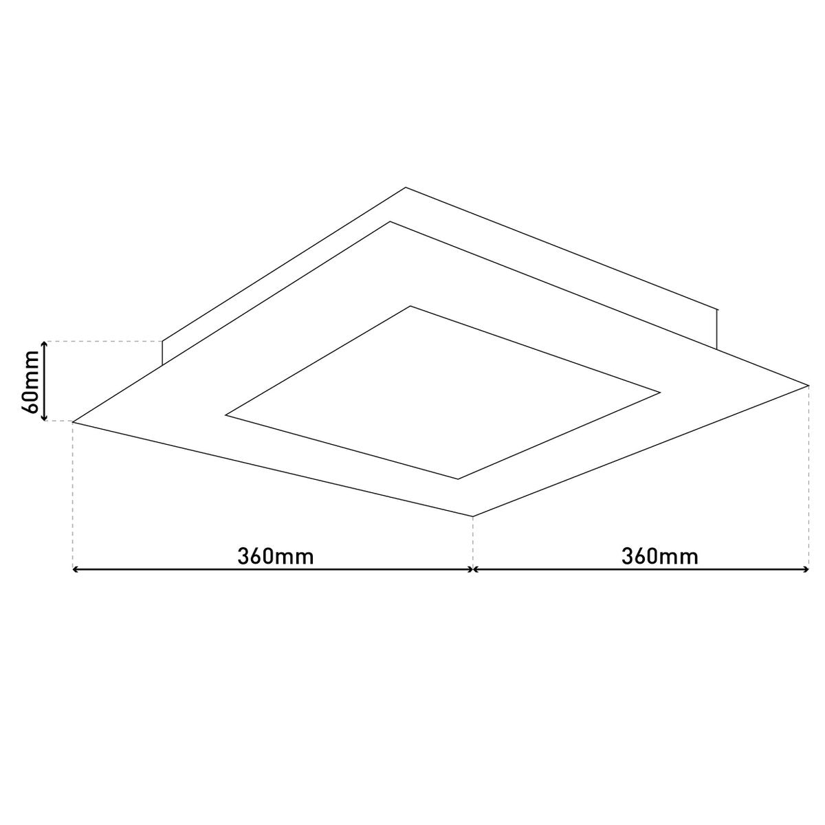 Taklampa LED "Glasgow" d:36cm