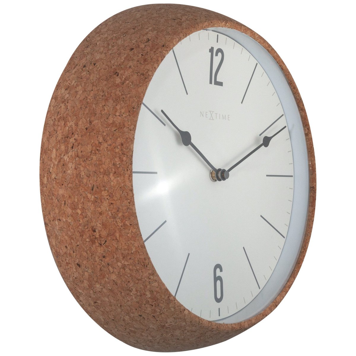 Väggklocka - 30 cm - Kork / Glas - 'Cork'