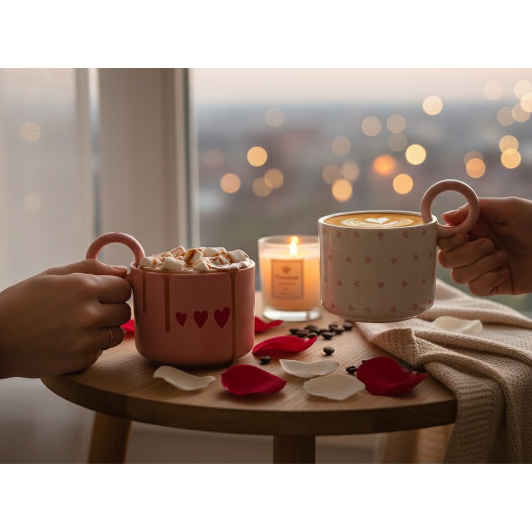 Heart mugs 23x9.5x3cm - set of 2