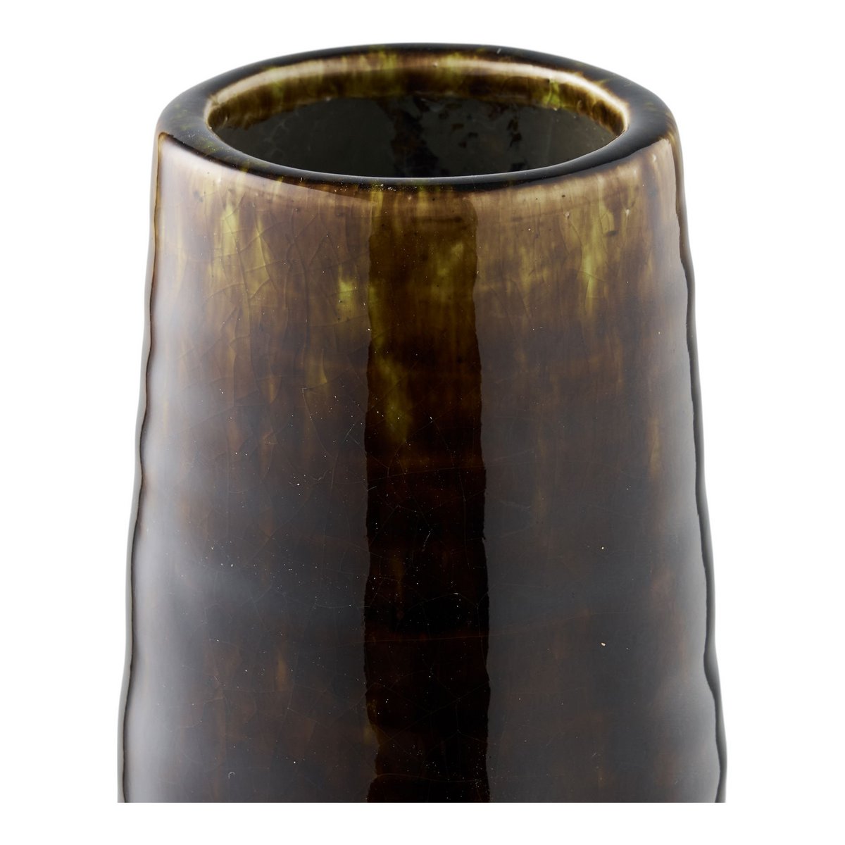 Vase, ceramic, brown, ø12,5x48 cm