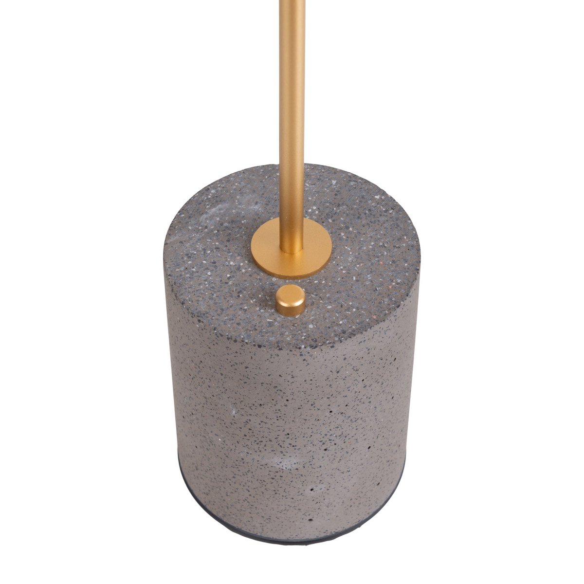 Akku Tischleuchte "SETA" schwarz 30 cm hoch aus Metall und Beton, mit fest verbauter LED