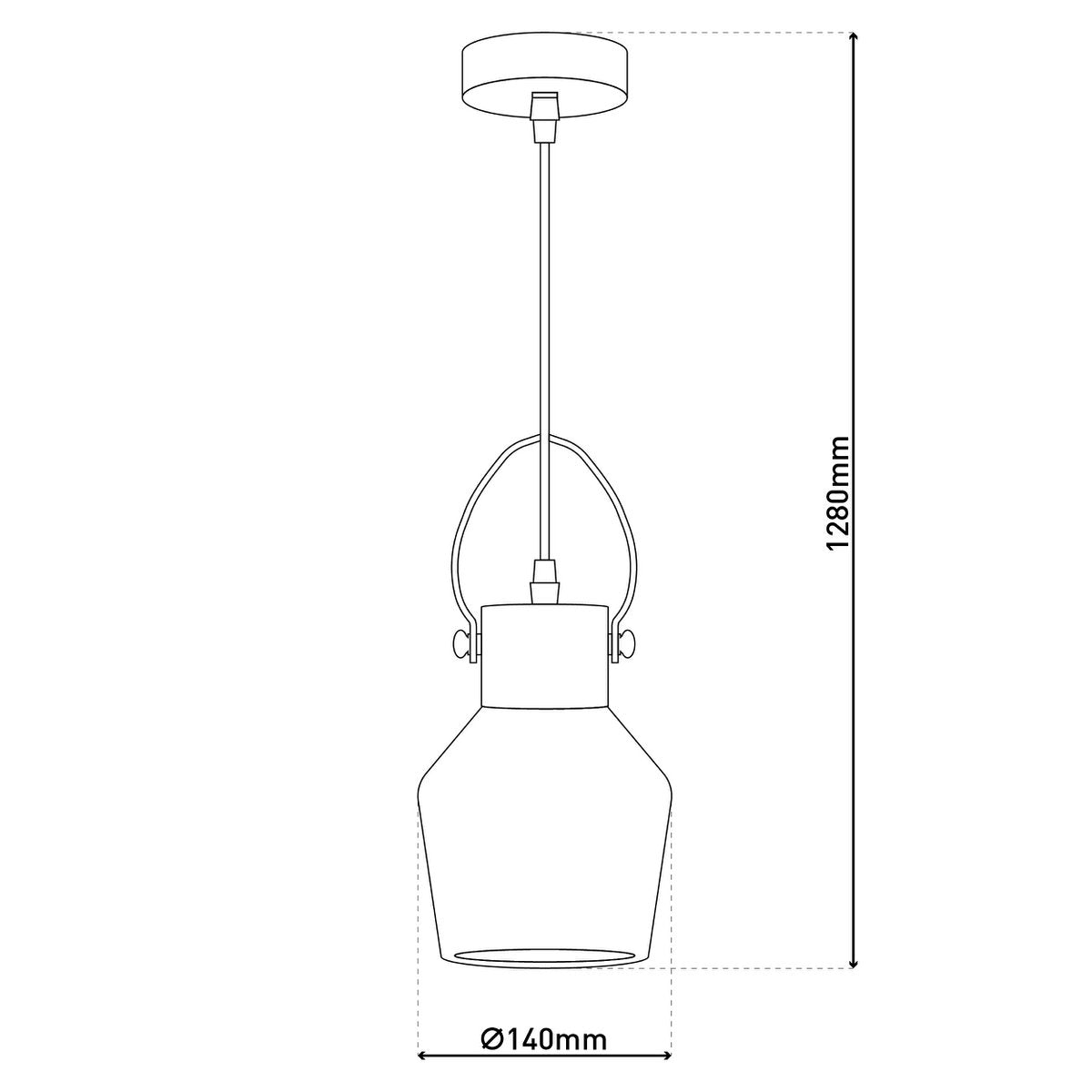 Glass pendant lamp "Alex"
