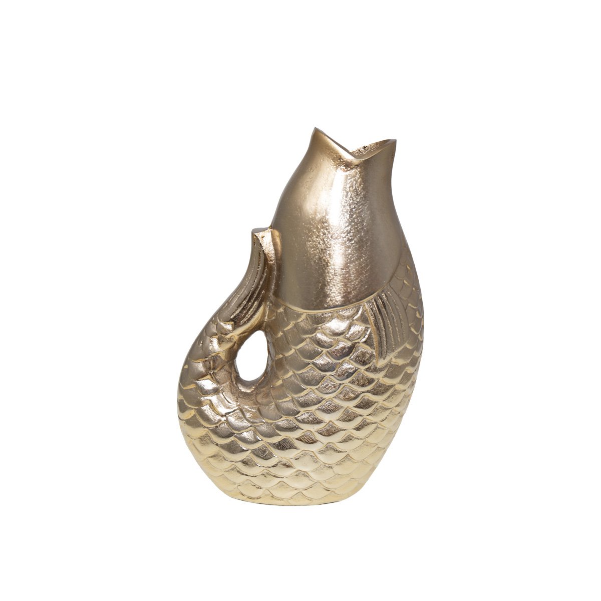 Golden fish vase 16x10x24.5cm