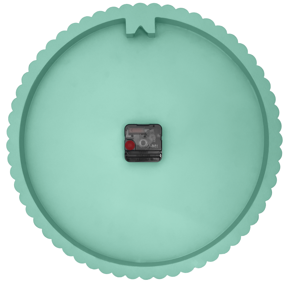 Wall clock 40cm-Silent-White/Green-Polyresin-NeXtime 'Mousse'