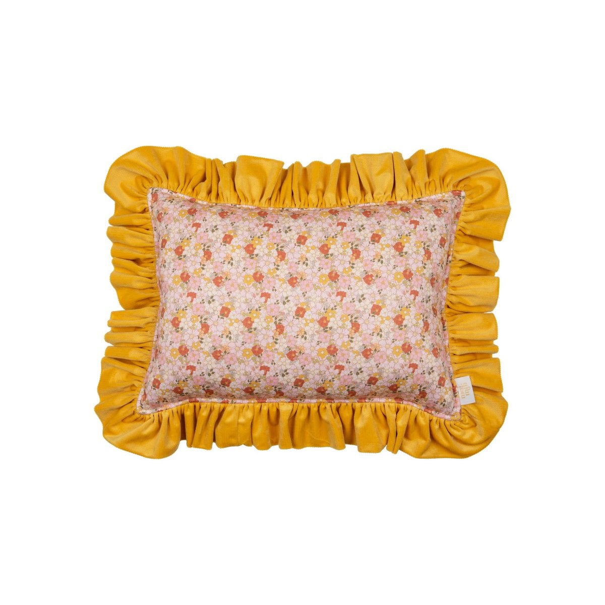Decorative pillow with frill "summer garden"