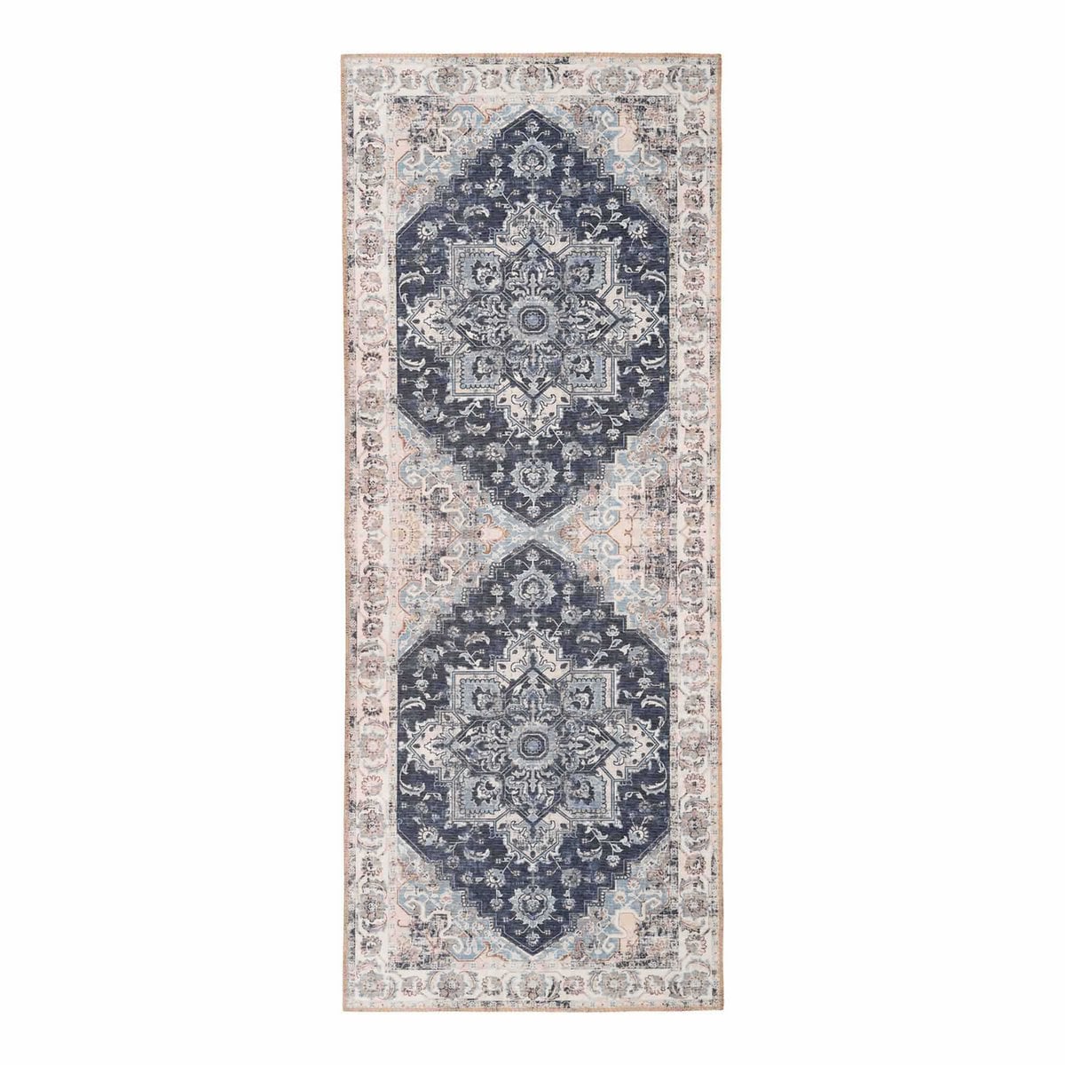 Havana Hallway Runner - Chenille Polyester, Blue - 80x200 cm