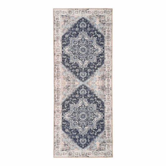 Havana Hallway Runner - Chenille Polyester, Blue - 80x200 cm