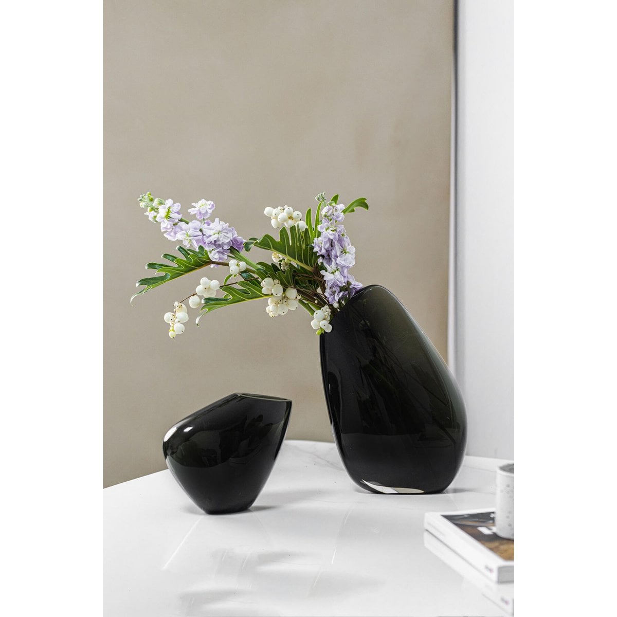Tall modern vase of very innovative sober design, KOOKY30GR