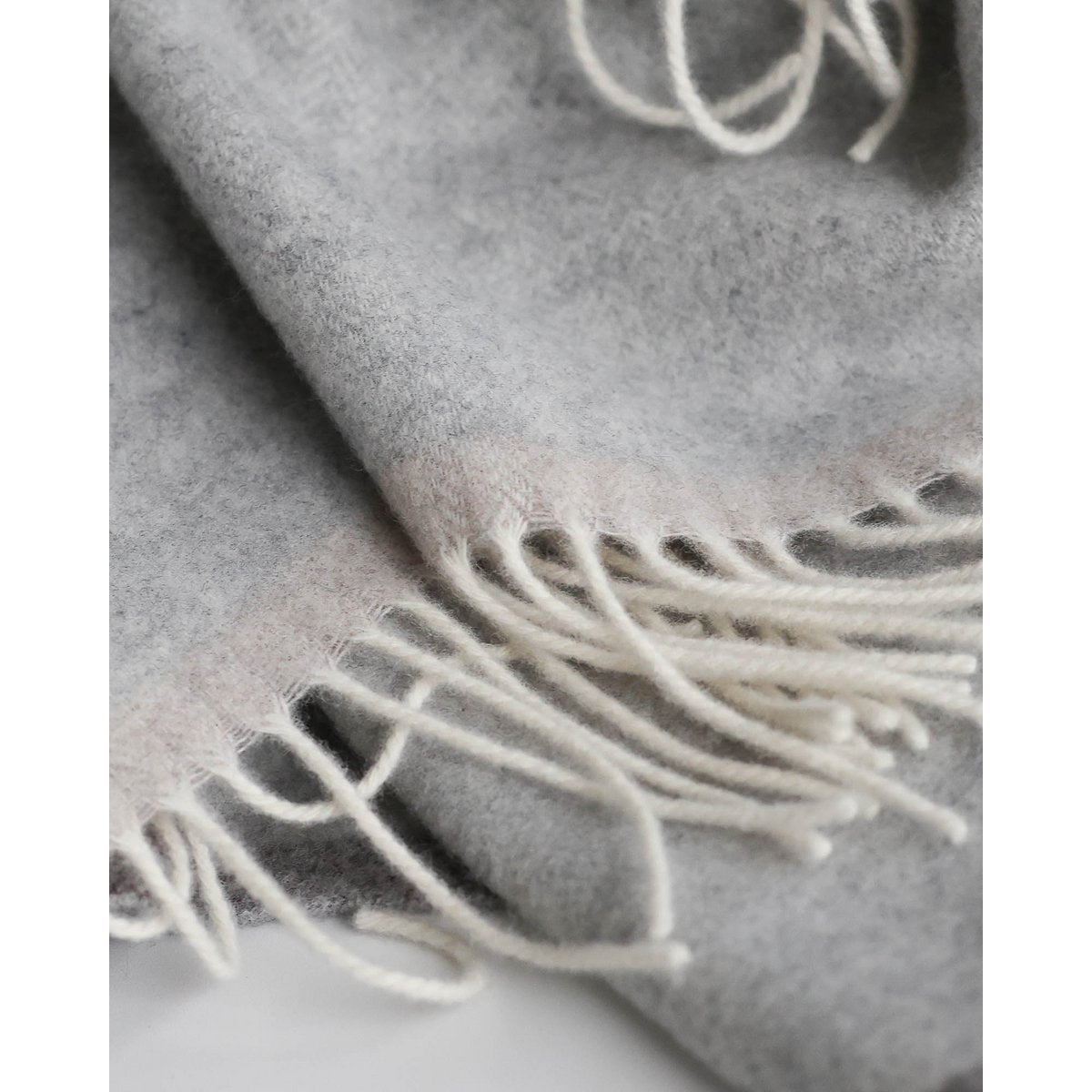 Merino/cashmere Throw Blanket MILANO - light grey
