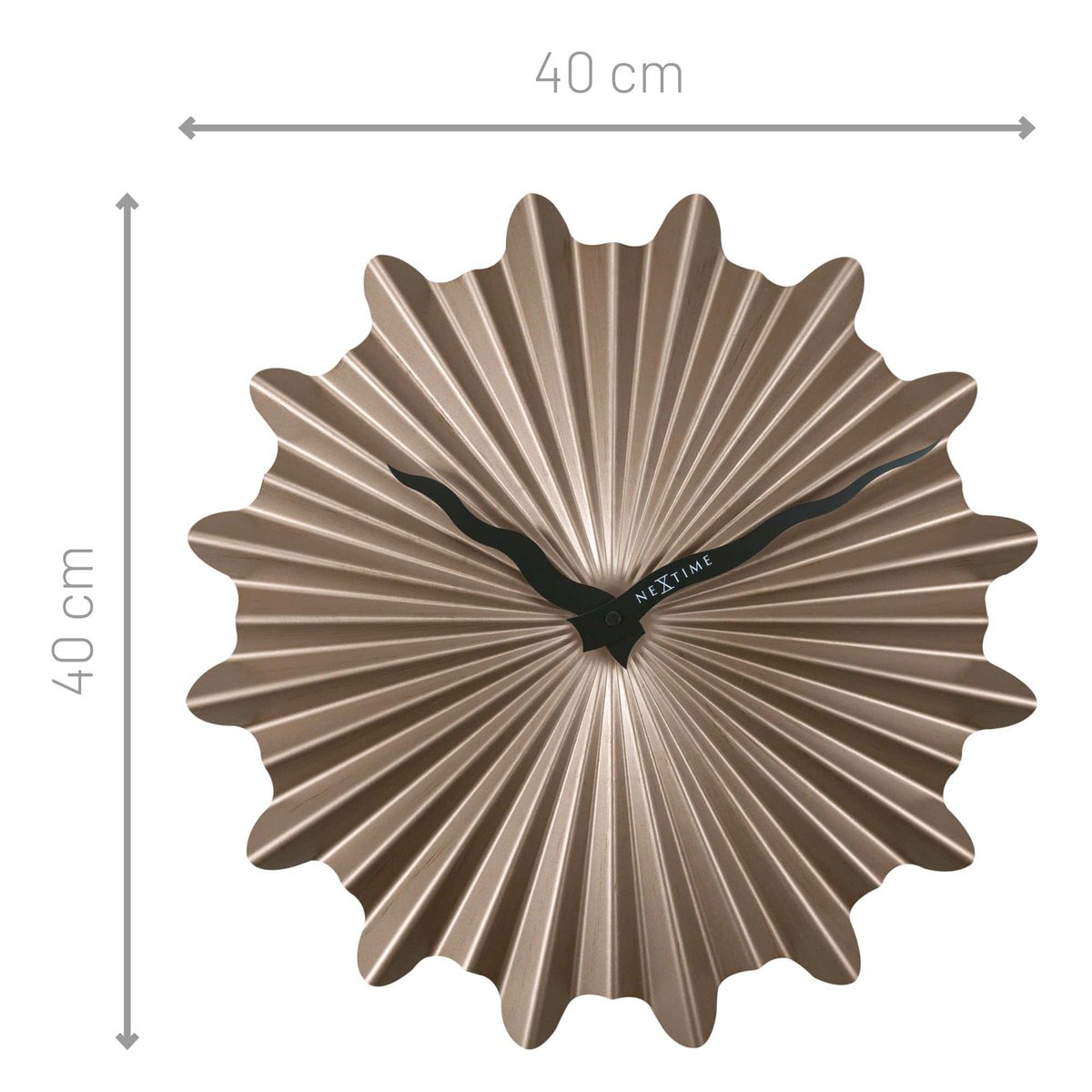 Wall clock 40cm - Silent - Metal - "Sunny"