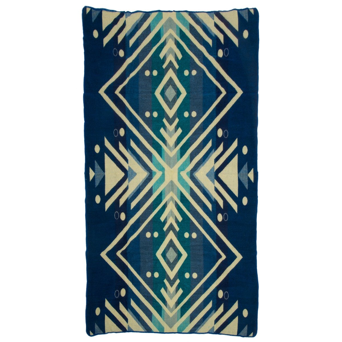 Ecuadorian alpaca mini blanket | native blanket | Mini Imbabura Blue