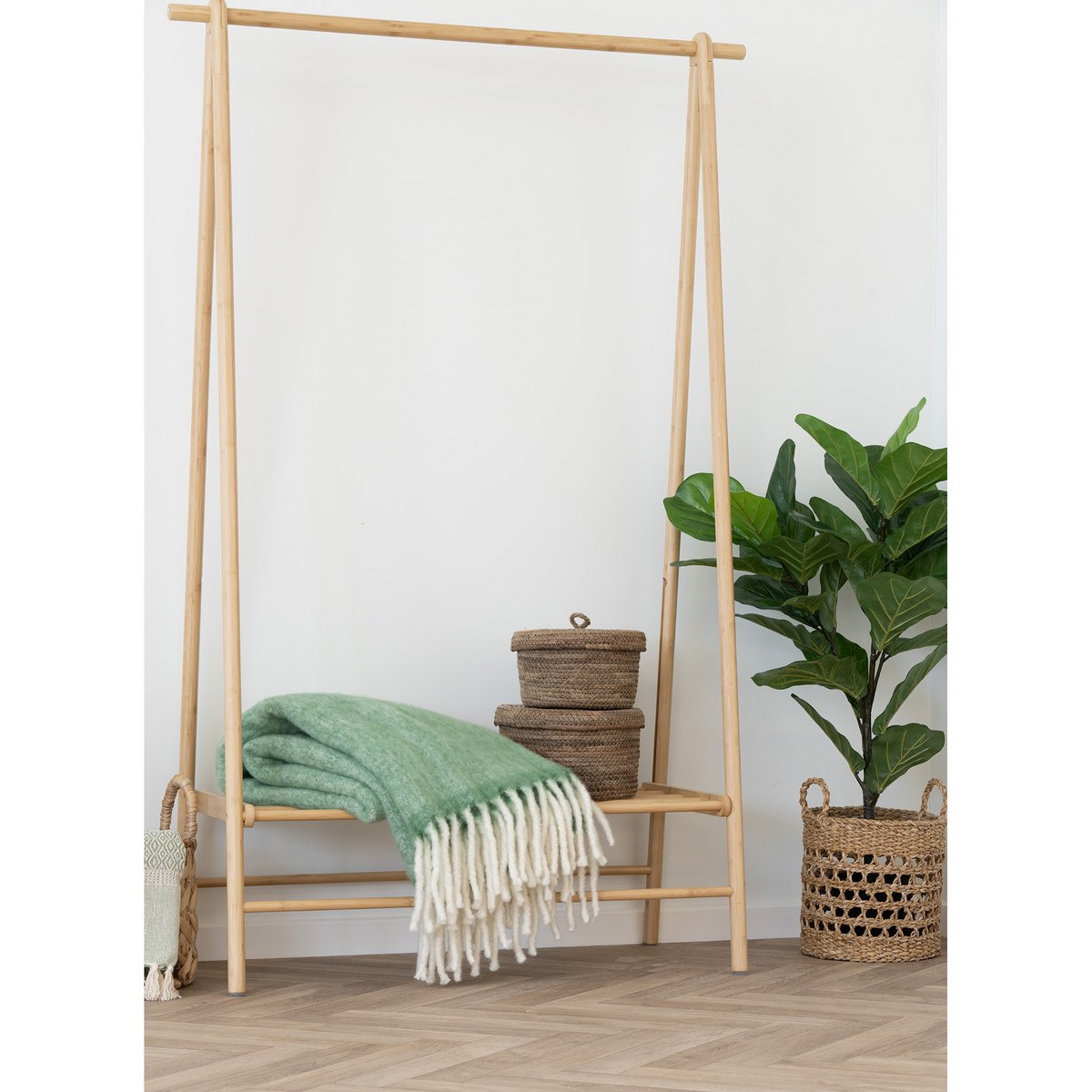 Carmel Plaid - Green, Wool, 130x170 cm