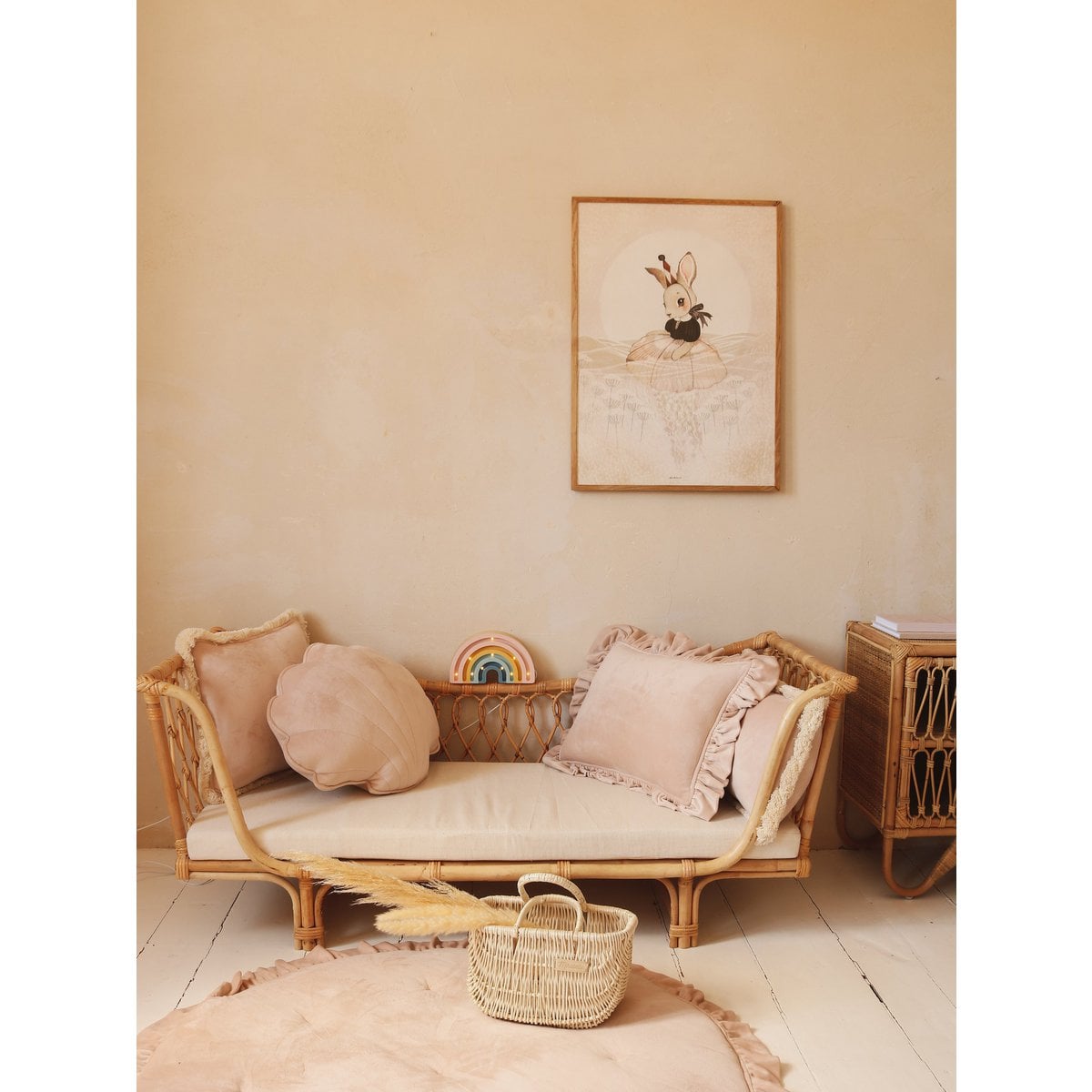 Soft Velvet Shell Cushion “Latte”