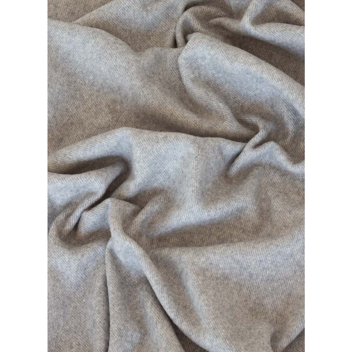 Merino/cashmere Throw Blanket TIBET grey