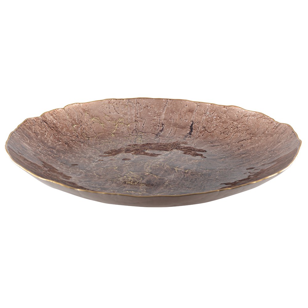 Brown cut with golden edge 50cm