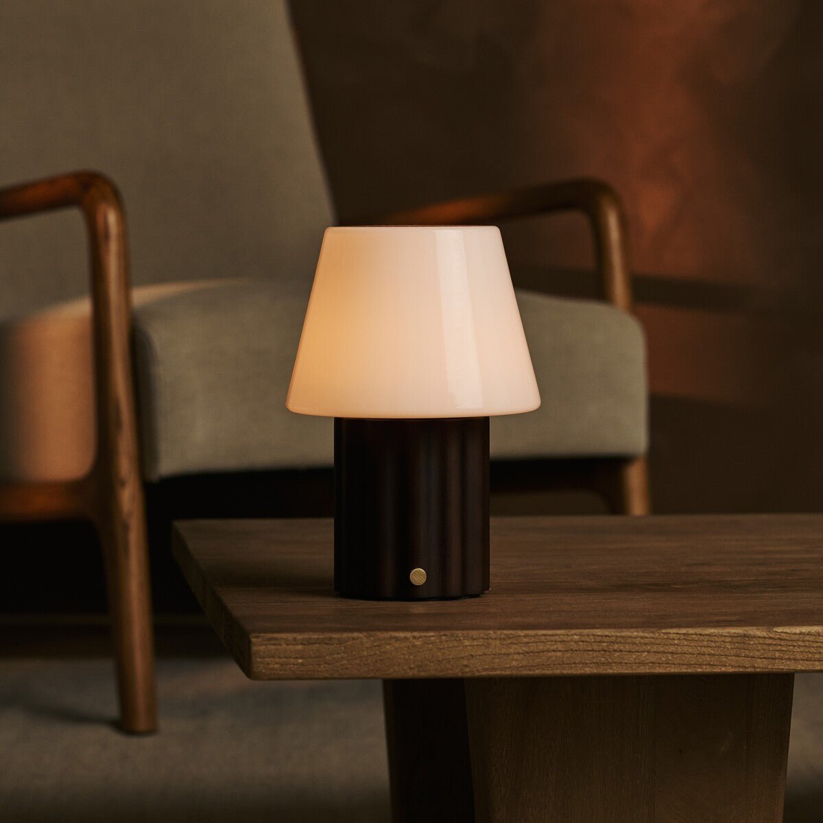 Javi Dark Brown Rechargeable Table Lamp