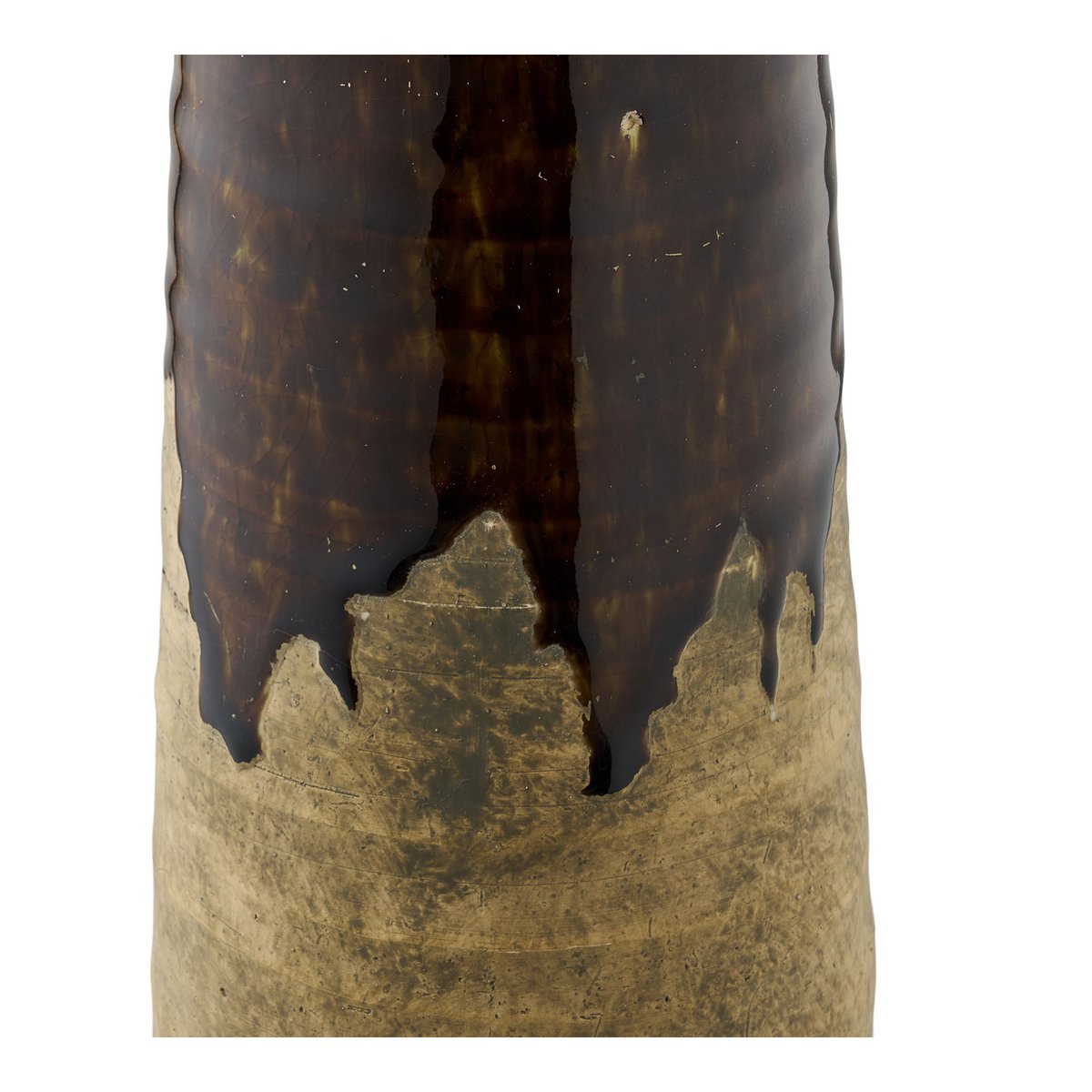 Vase, ceramic, brown, ø11x39 cm