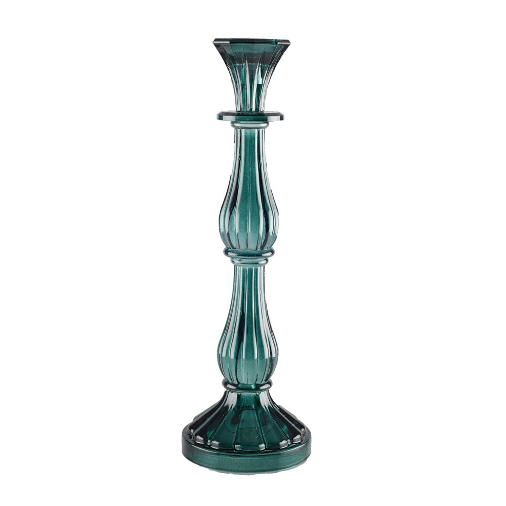 Average turquoise candlestick model H31cm