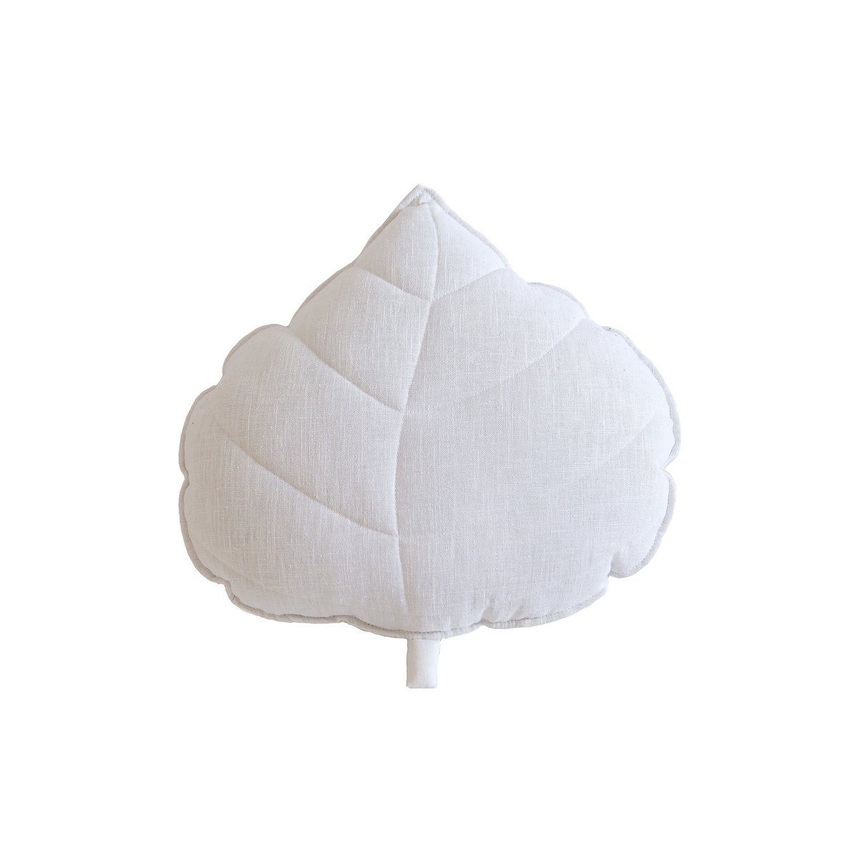 “White” Linen Leaf Pillow