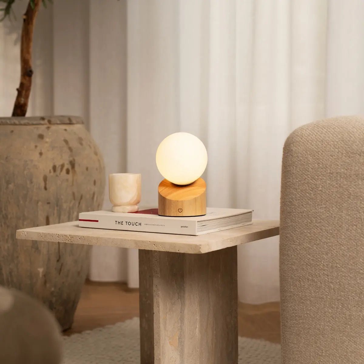 Morris Light Brown Rechargeable Lamp