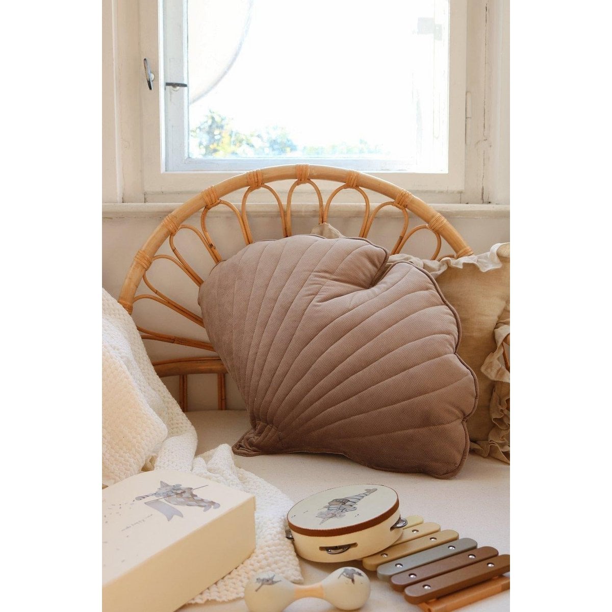 “Blue” Velvet Ginkgo Leaf Pillow