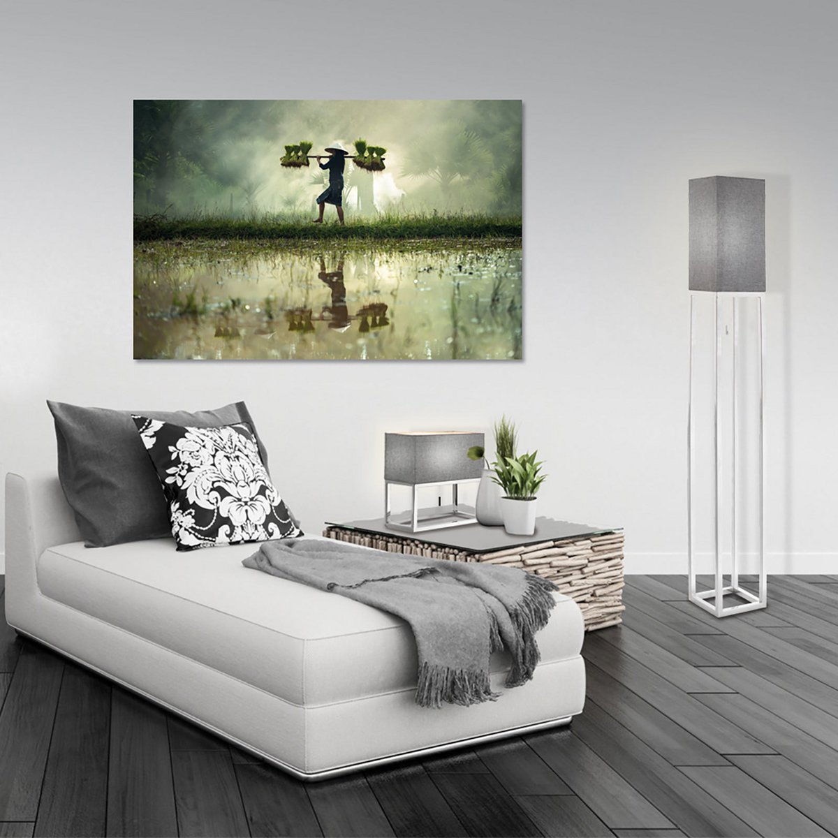 Table lamp with textile lampshade "Alfa"