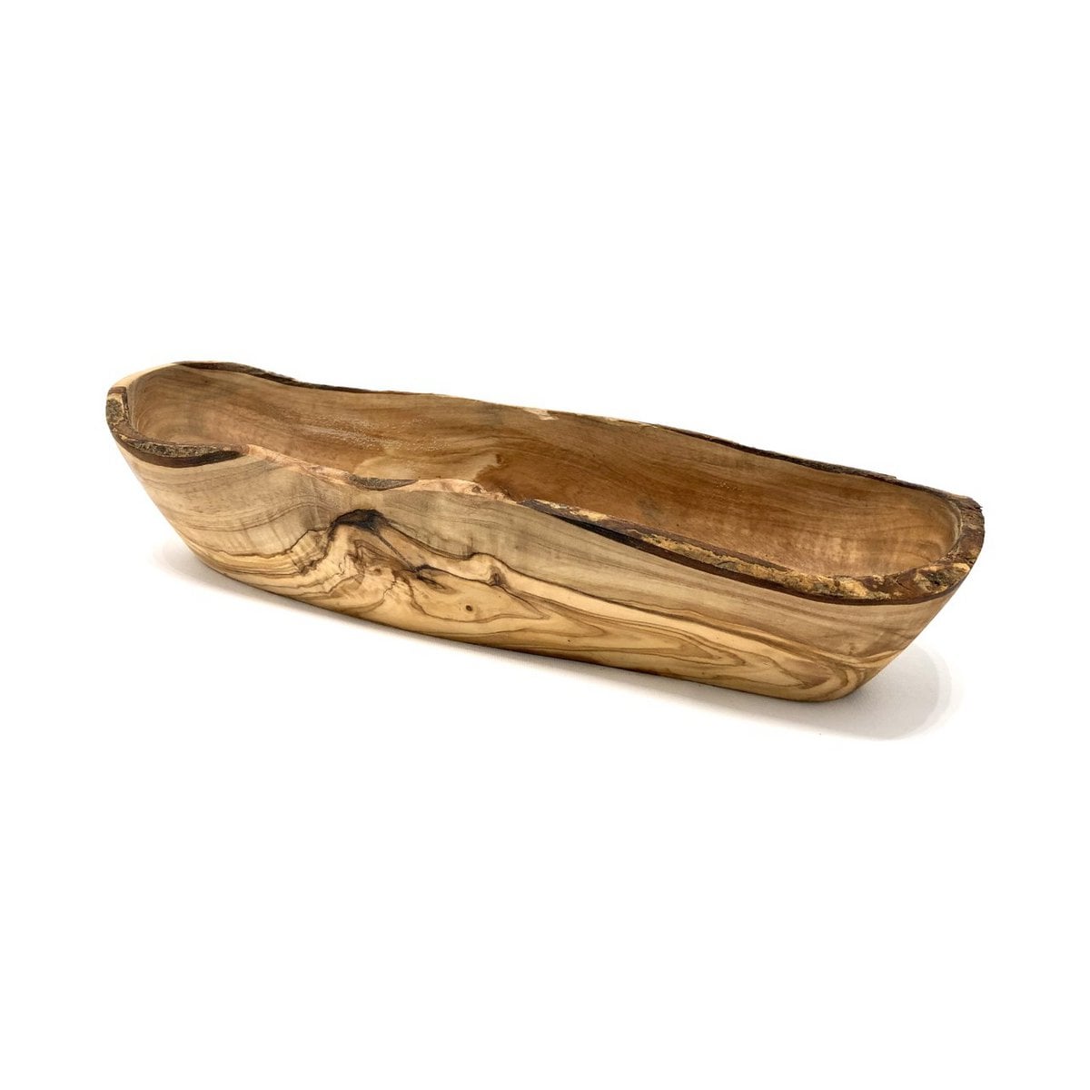 Bread bowl rustic made of olive wood approx. 25 - 34 cm