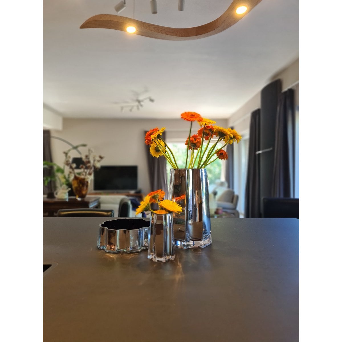 Modern-Classic Luxury vase, stylish design, LENOX 30 SILVER
