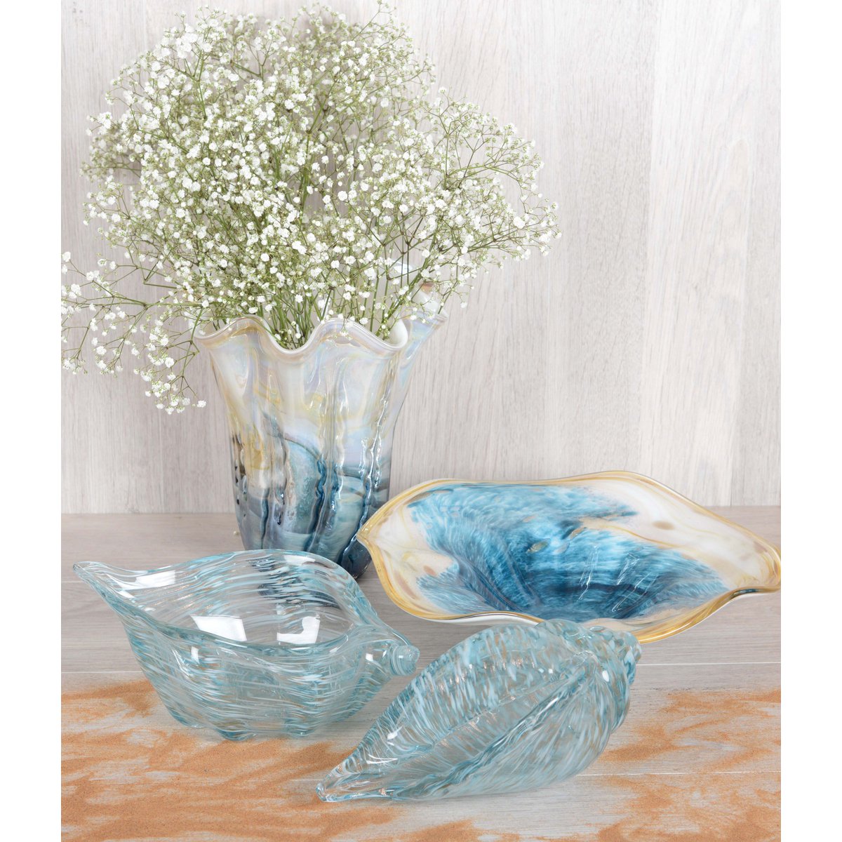 Blue shell ocean cup 29x17.5x9.5cm