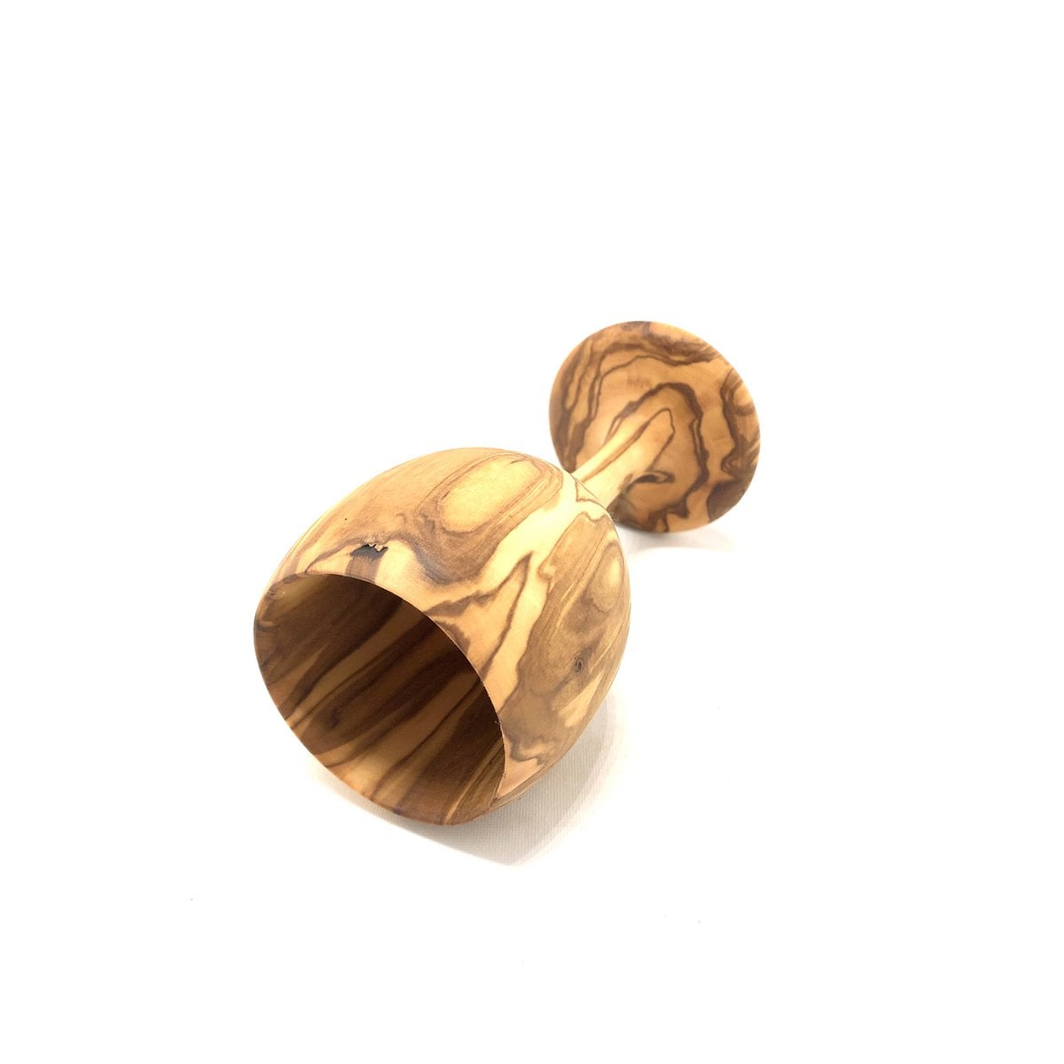 VINO wine goblet made of olive wood, stemmed glass