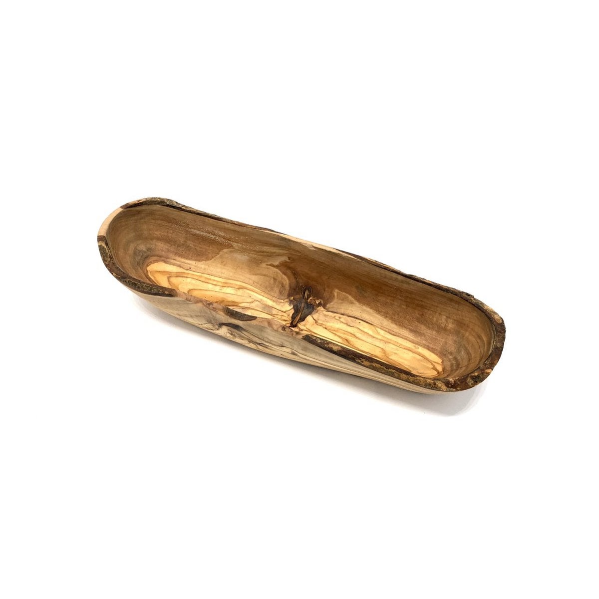 Bread bowl rustic made of olive wood approx. 25 - 34 cm