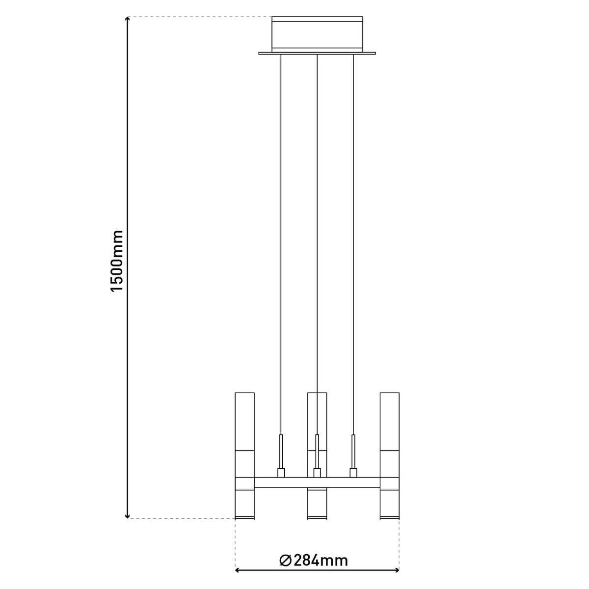 LED-krona 3-lågig ø: 28,4cm Upp/Ner "Castle"