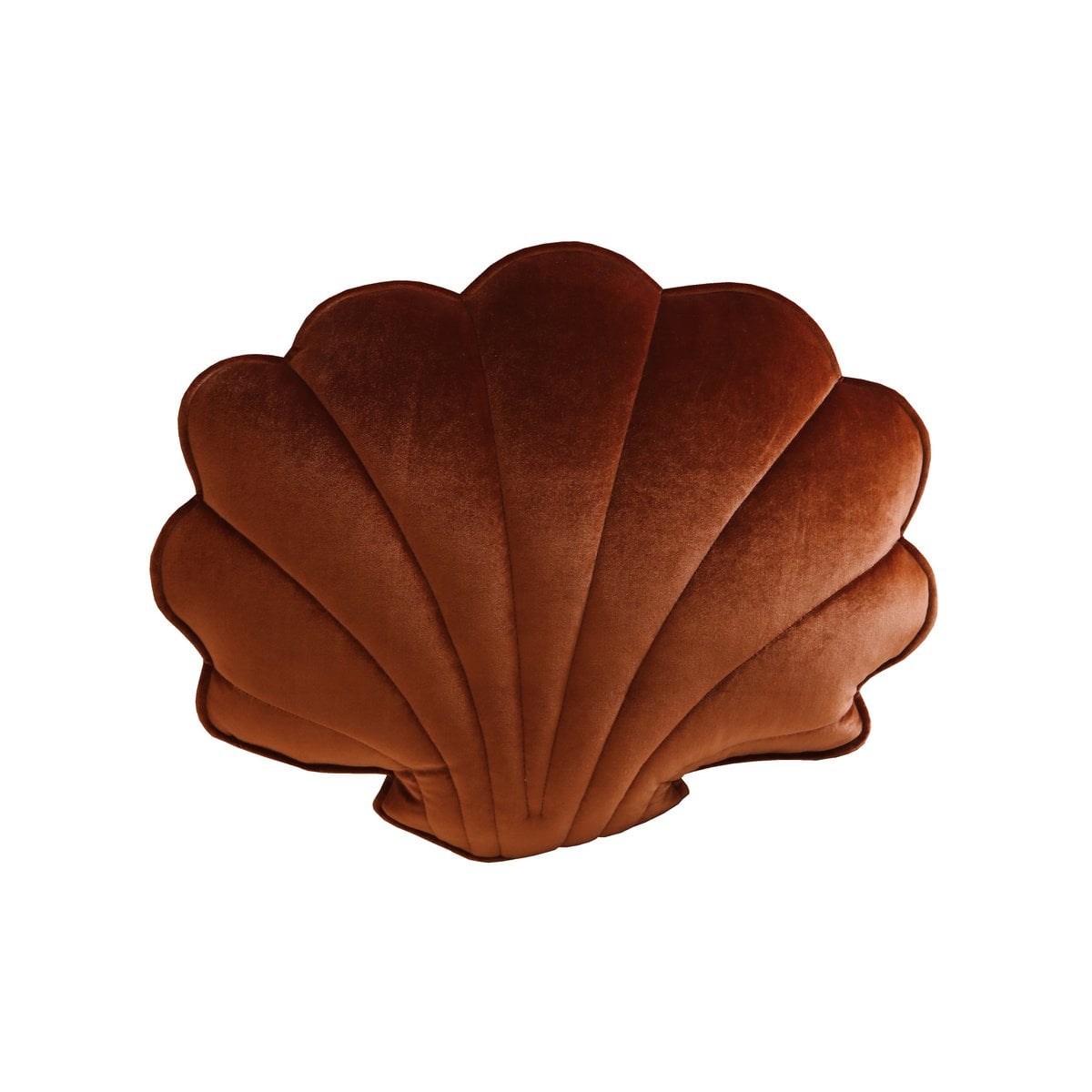 "Copper Pearl" sammetskudde skalformad