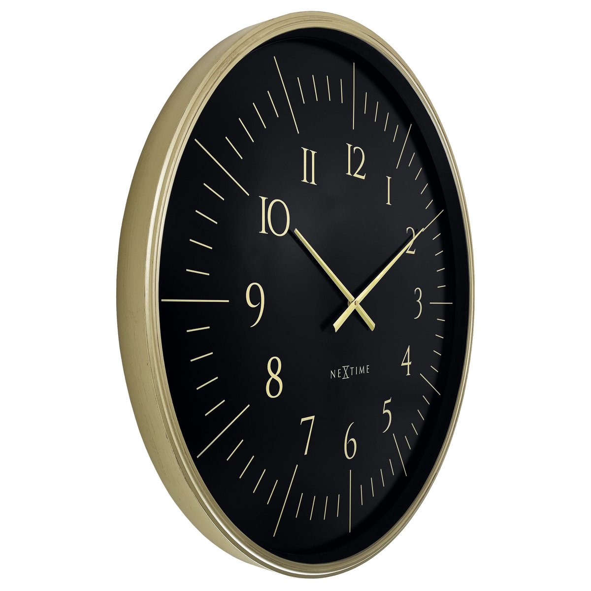 Wall clock 77cm-Black/White-Plastic-NeXtime 'Galaxy Large'