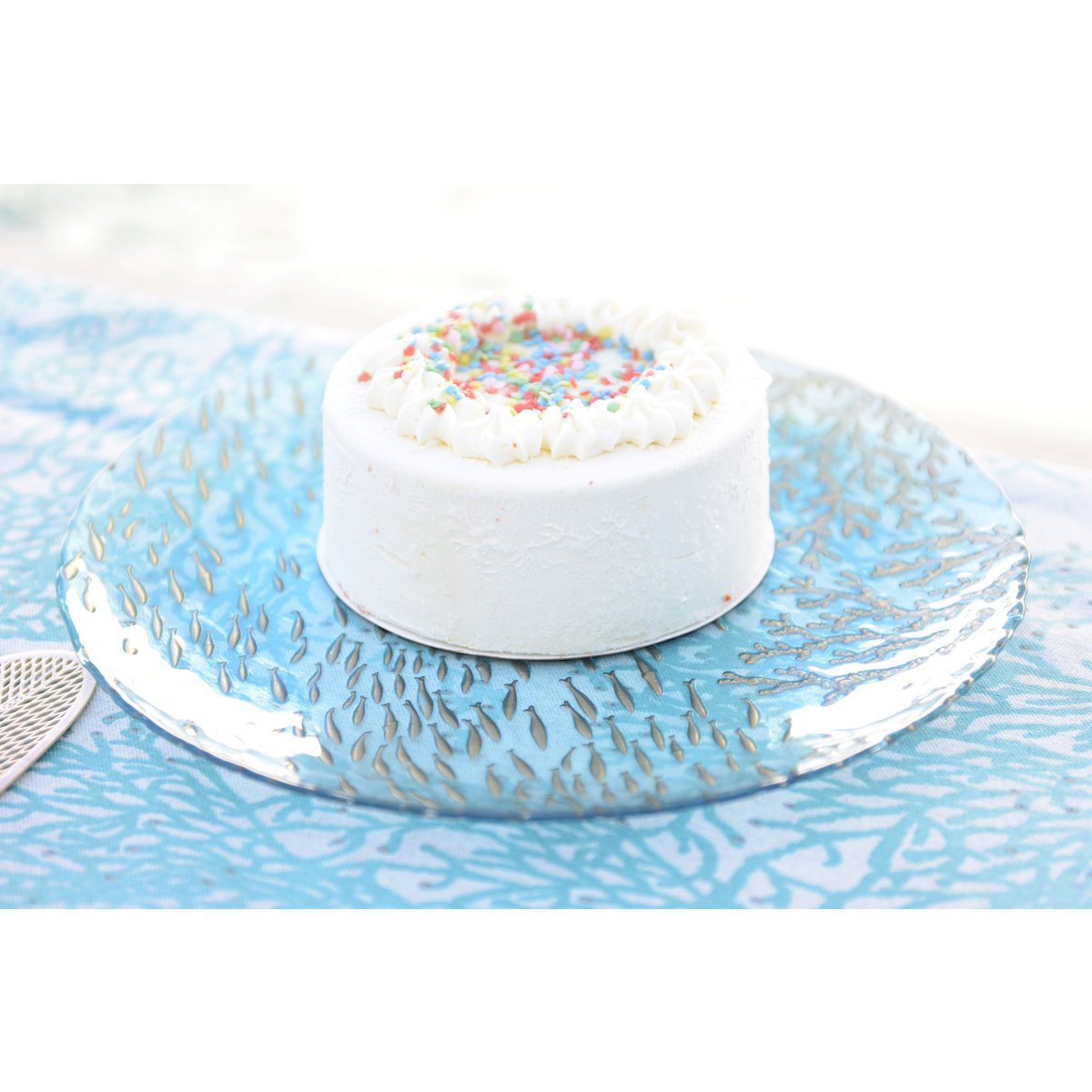 Wed blue presentation plate 33x33x3cm