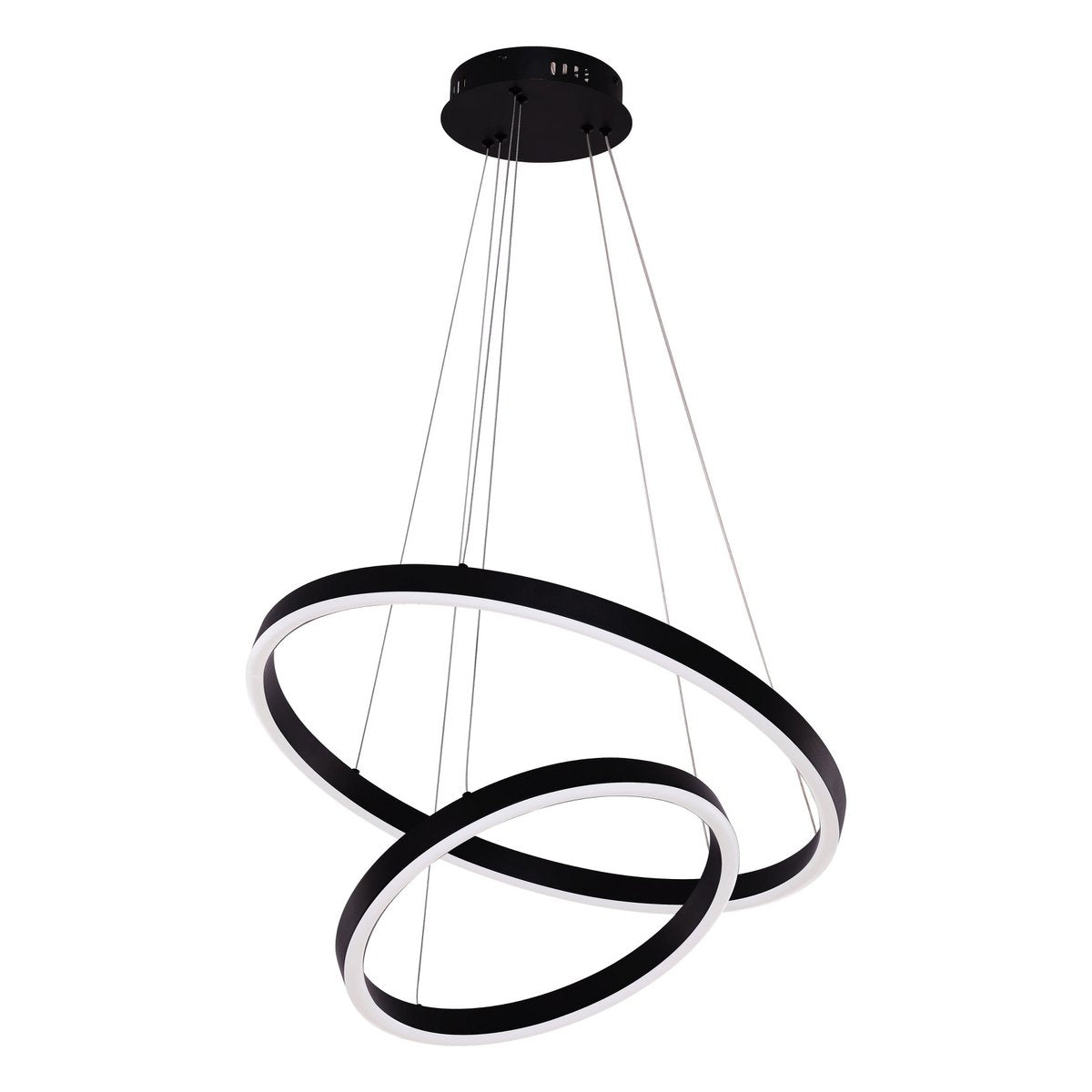 Hanging lamp Neo Black | 2-ring 40+60 cm
