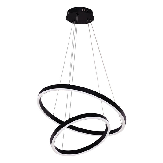 Taklampa Neo Svart | 2 ringar 40+60 cm